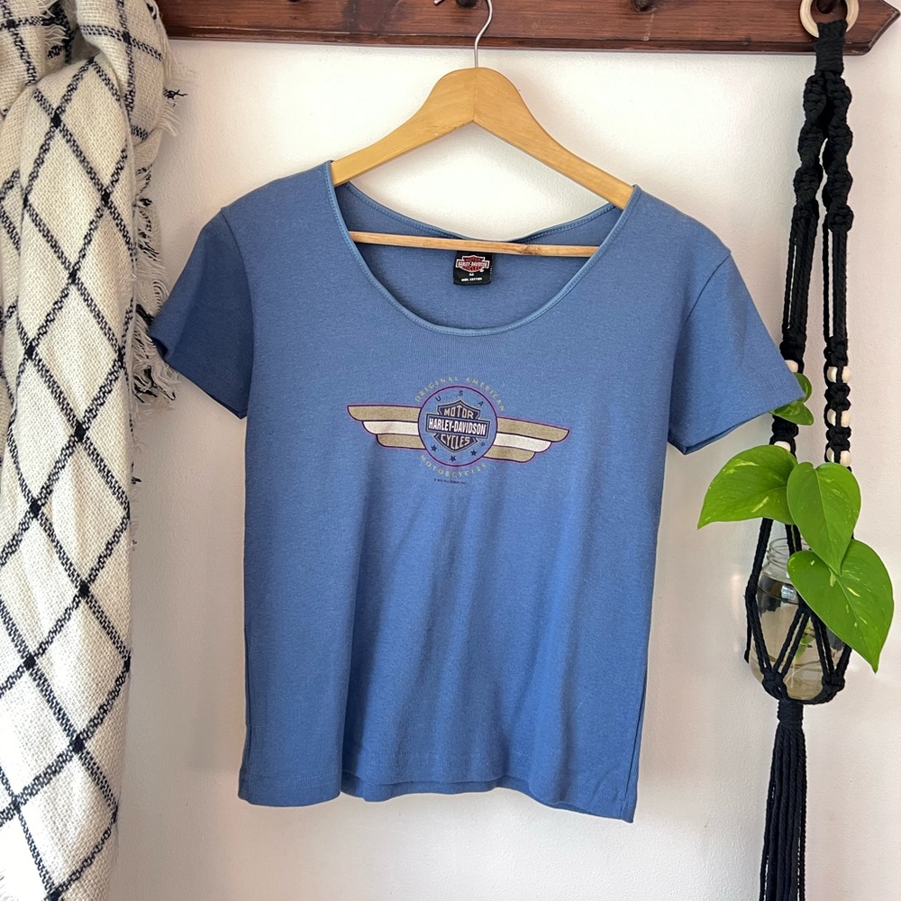 VTG 90s Y2K Holoubek Harley-Davidson Women’s Top